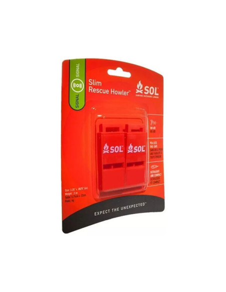 PACK SIFFLET 100 DB SLIM RESCUE HOWLER WHISTLE  2 PACK 