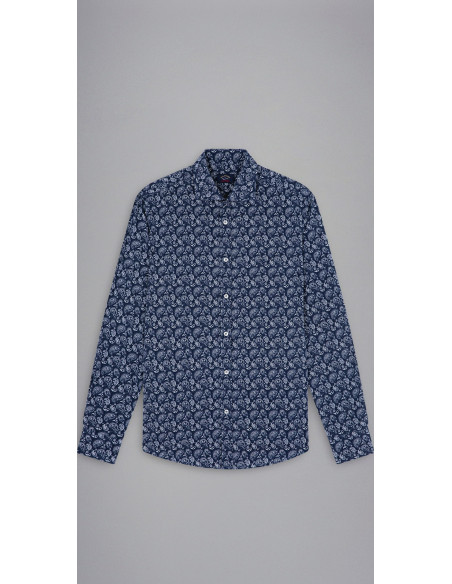 COTTON POPLIN PRINTED SHIRT