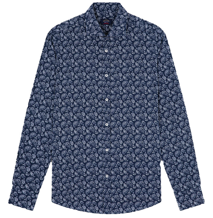 COTTON POPLIN PRINTED SHIRT
