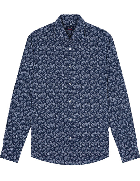 COTTON POPLIN PRINTED SHIRT