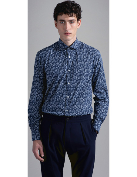 COTTON POPLIN PRINTED SHIRT