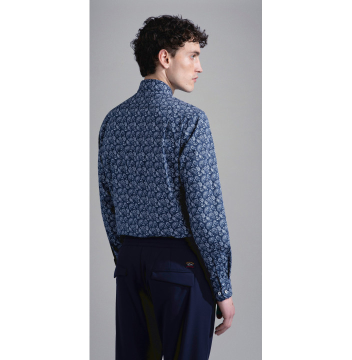 COTTON POPLIN PRINTED SHIRT