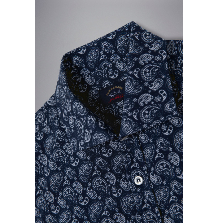 COTTON POPLIN PRINTED SHIRT