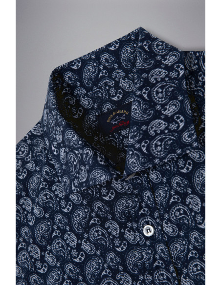 COTTON POPLIN PRINTED SHIRT