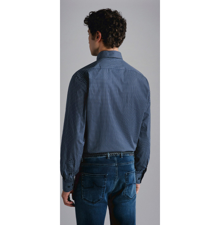 CAMICIA IN POPELINE DI COTONE STAMPATO