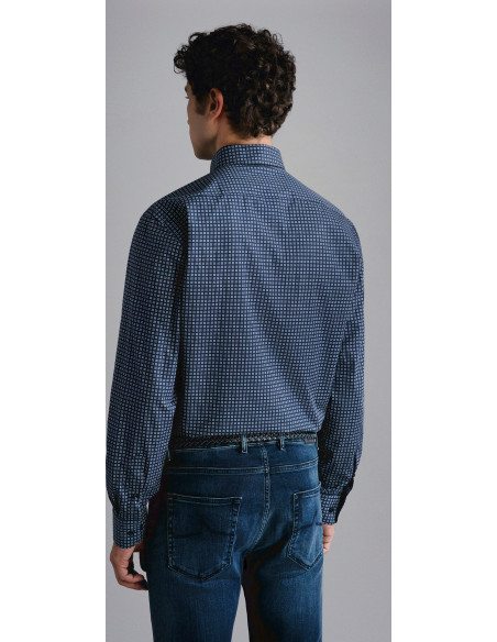 CAMICIA IN POPELINE DI COTONE STAMPATO