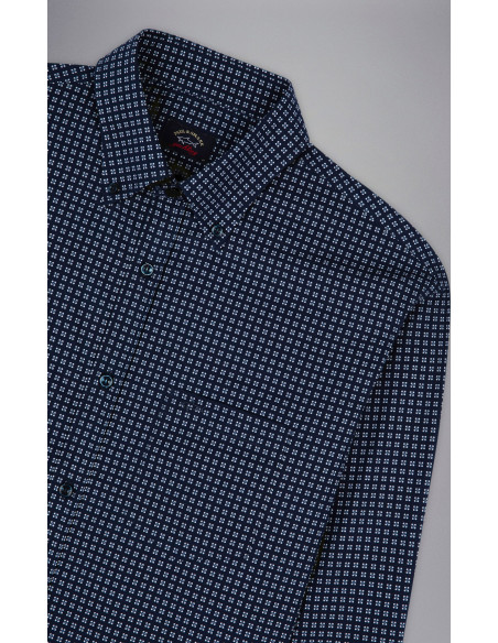 CAMICIA IN POPELINE DI COTONE STAMPATO