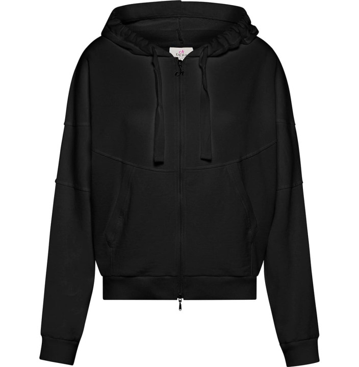 FELPA ZIP E CAPPUCCIO