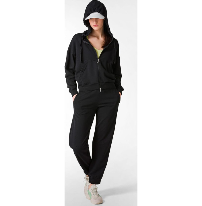 FELPA ZIP E CAPPUCCIO