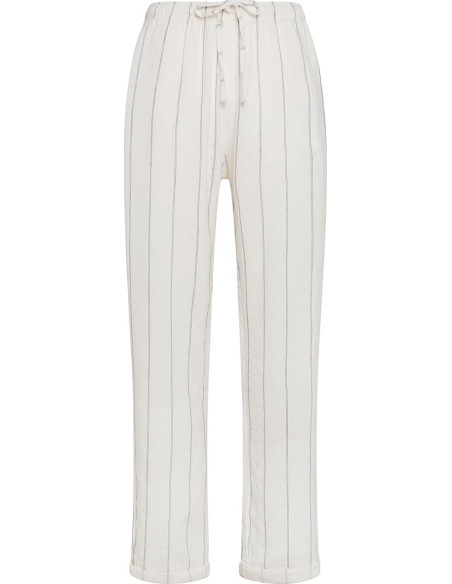 PANTALONE IN LINO GESSATO