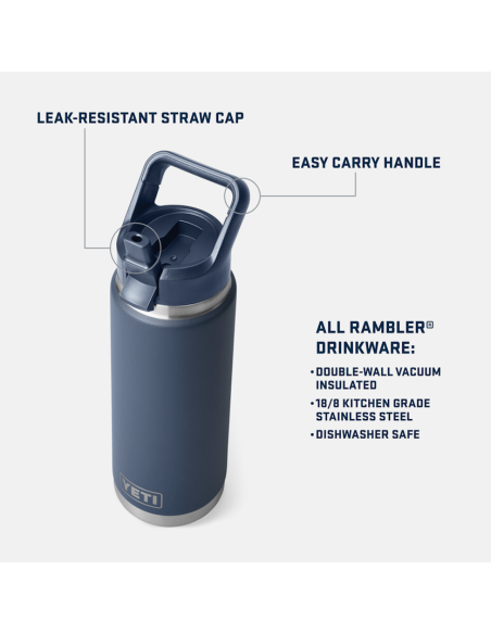 RAMBLER 26OZ COLOUR STRAW BOTTLE. RAMBLER 26OZ COLOUR STRAW BOTTLE.
