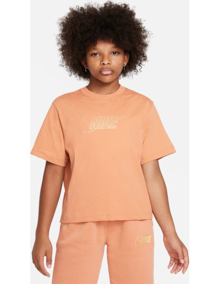 G NSW TEE BOXY METALLIC HBR