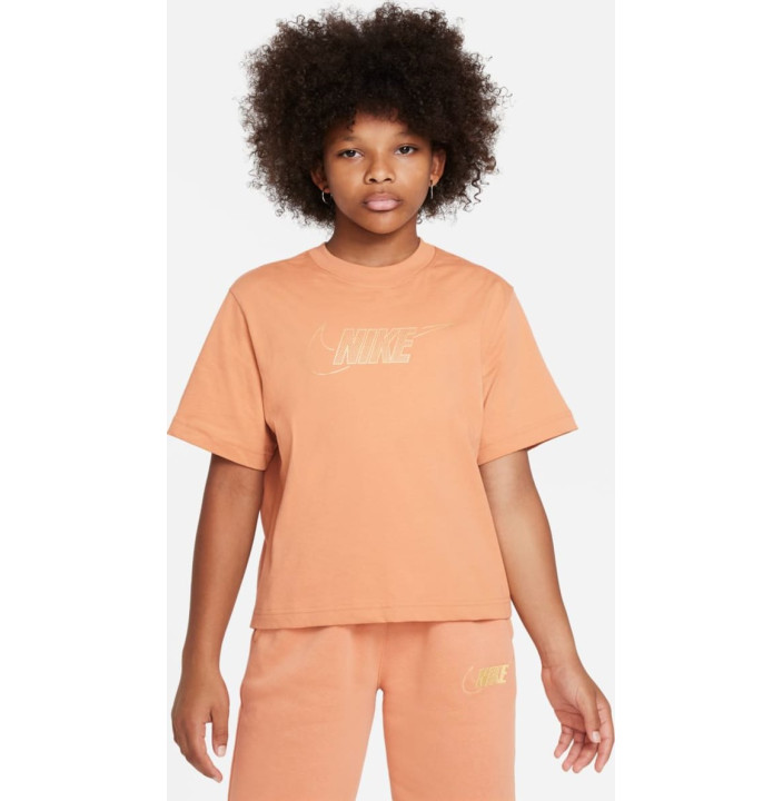 G NSW TEE BOXY METALLIC HBR