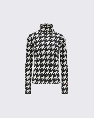 HOUNDSTOOTH TURTLE NECK SWEATER