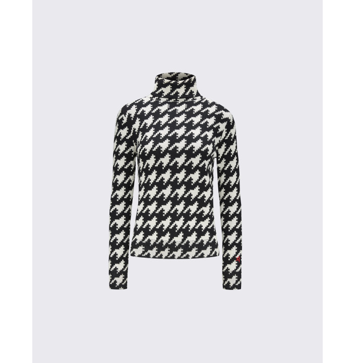HOUNDSTOOTH TURTLE NECK SWEATER