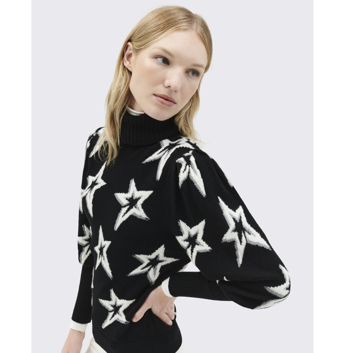 STAR DUST BALLOON SLEEVE SWEATER
