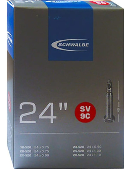 CAMARA SCHWALBE 24X0.75-1.10 VALVULA PRESTA 40MM