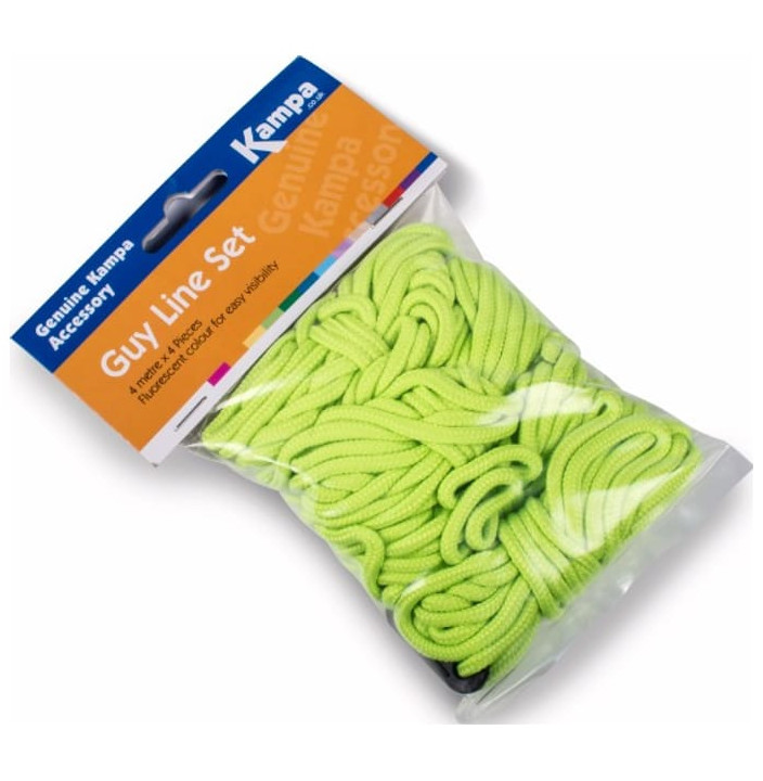 GUY LINE SET FLUORESCENT 4M X 4PCS
