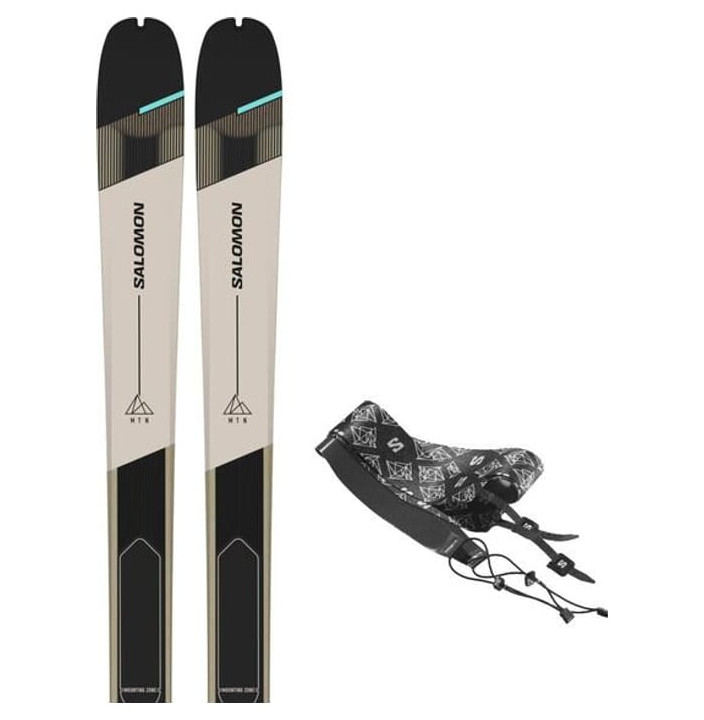 SKI SET T MTN 86 W CARBON + SKINS RA 156
