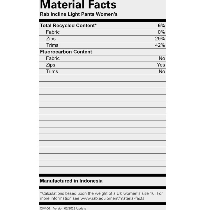INCLINE LIGHT PANTS WMNS