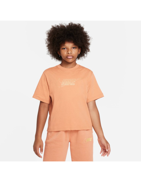 G NSW TEE BOXY METALLIC HBR