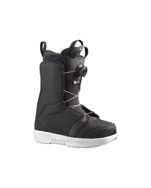 SNOW. BOOTS PEARL BOA BLACK WHITE GOLD